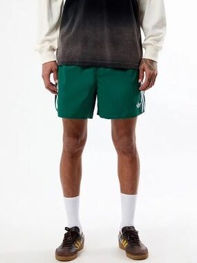 Adidas Men’s Sprinter Shorts Forest Green Three-Stripe Running Shorts